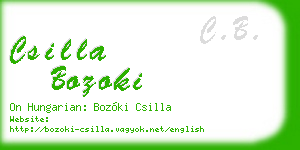 csilla bozoki business card